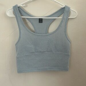 Blue cropped tank from SHEIN